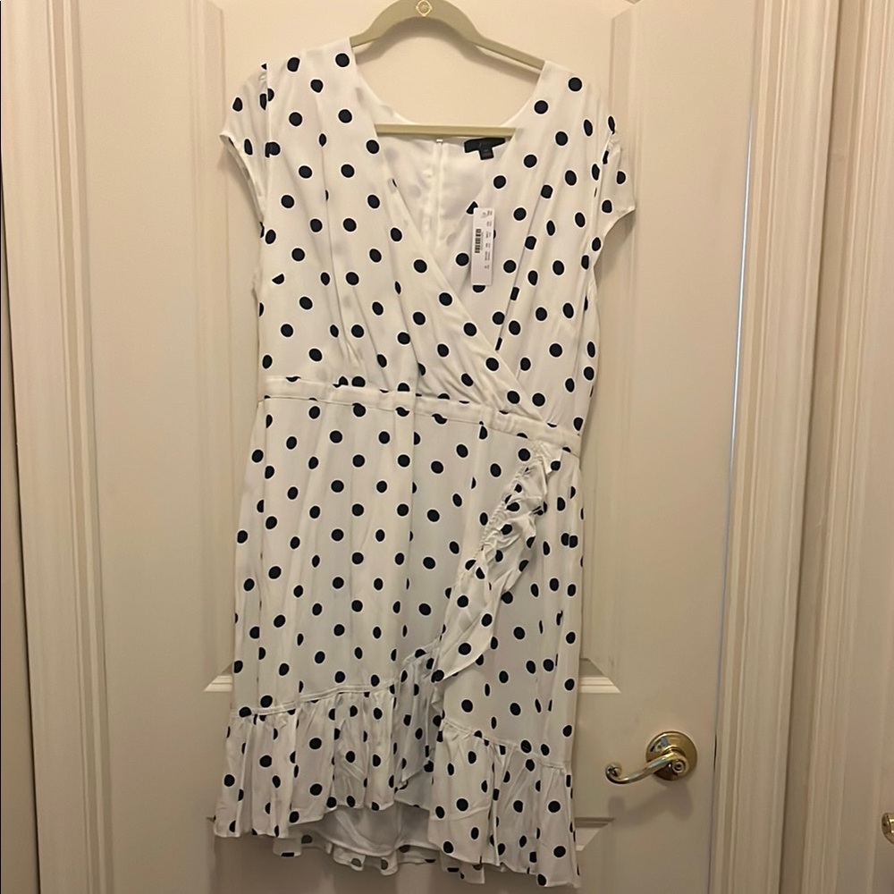 White Polka Dot Wrap Dress from J.Crew.